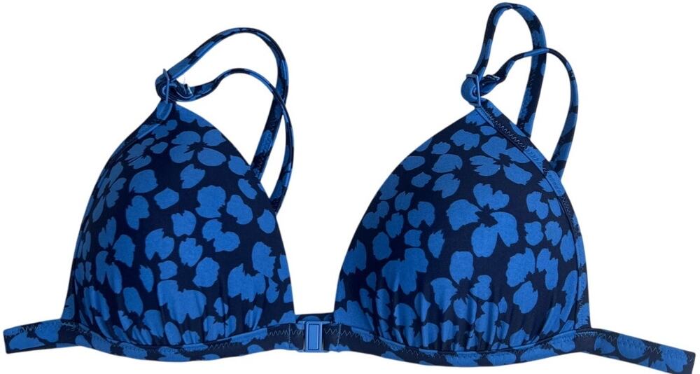Aerie Small Blue Perky Triangle Swim Blue Top